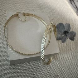 Laminated Gold Hoops 