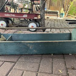 Vintage Wooden Toolbox 