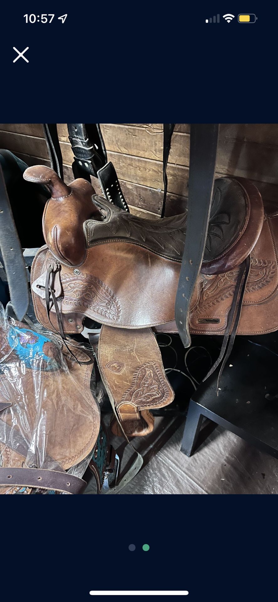Hereford Brand Textan Of Yoakum Horse Saddle