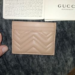 Gucci GG Marmont Blush Leather Cardholder