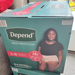 Depends For Women Size Lg. 84 ct.