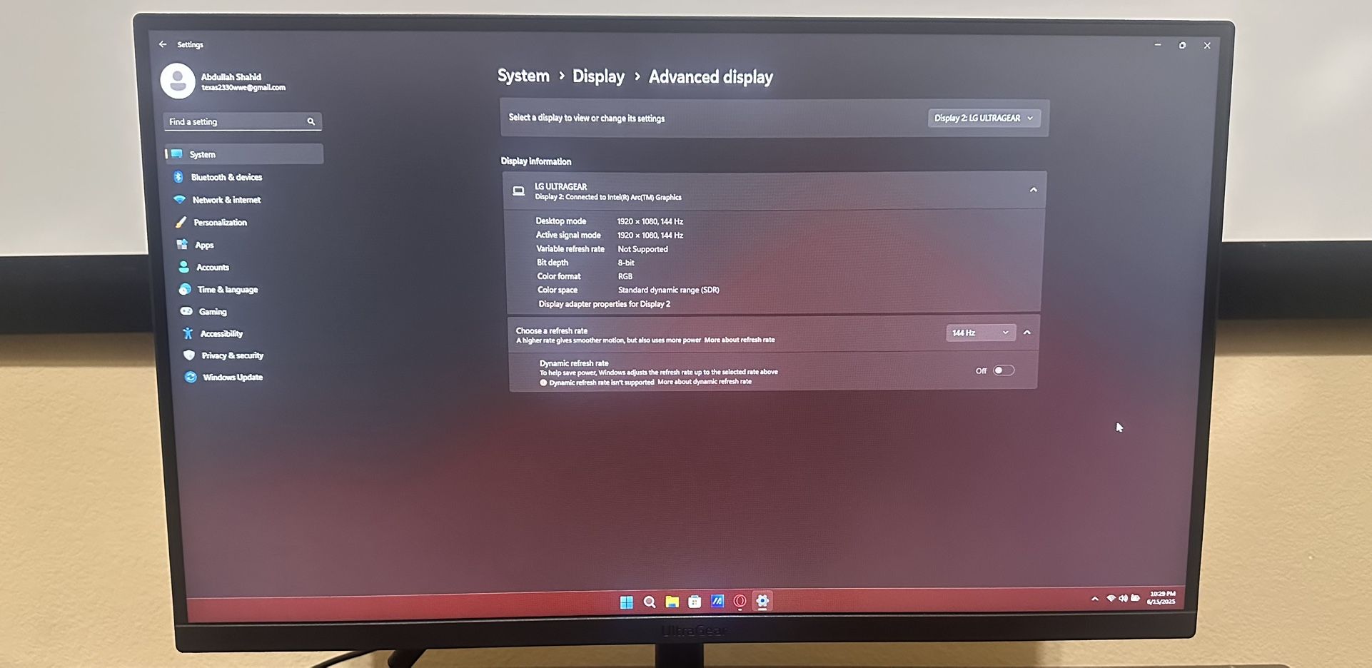 LG Ultragear 27inch 1080p 144hz