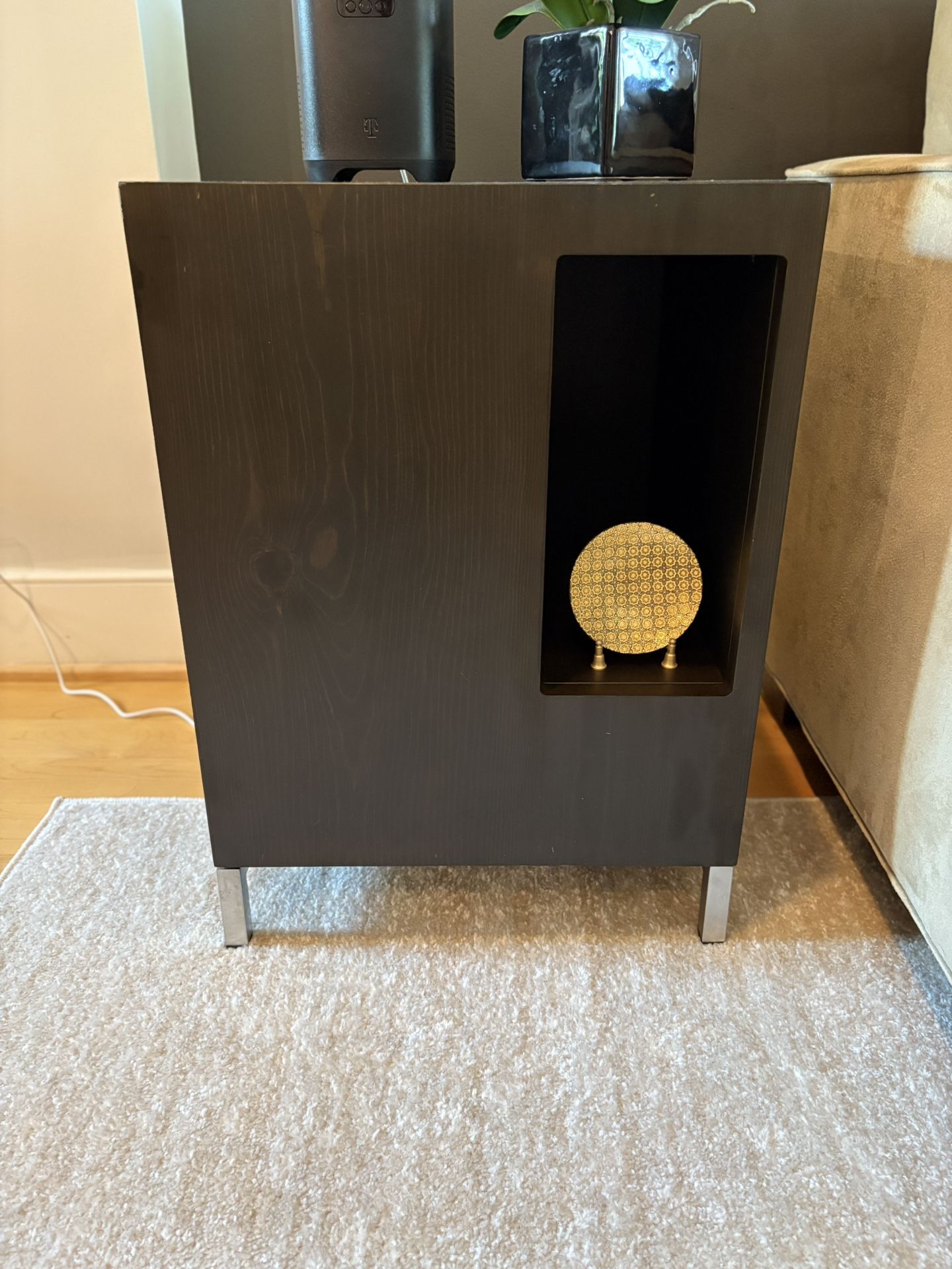 Side Table With Storage And Display