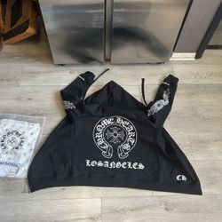 Black Chrome Heart Hoodie Brans New 
