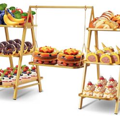 New - Metal 3 Tier Cupcake Stands, Large Capacity Serving Removable Tray Dessert Stands