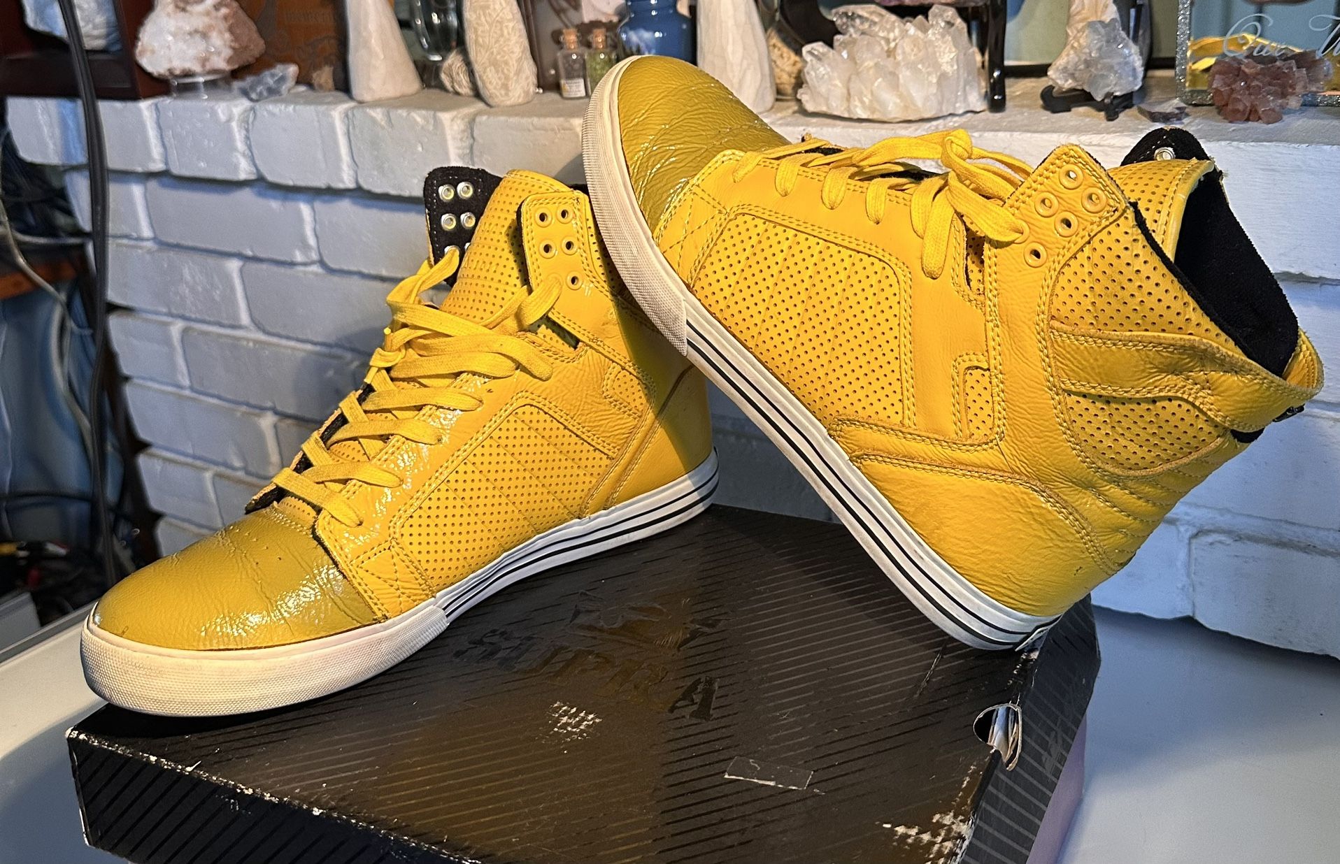 Supra Skytop Yellow Patent RARE Size 9.5