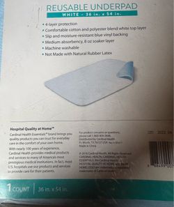 Washable underpads