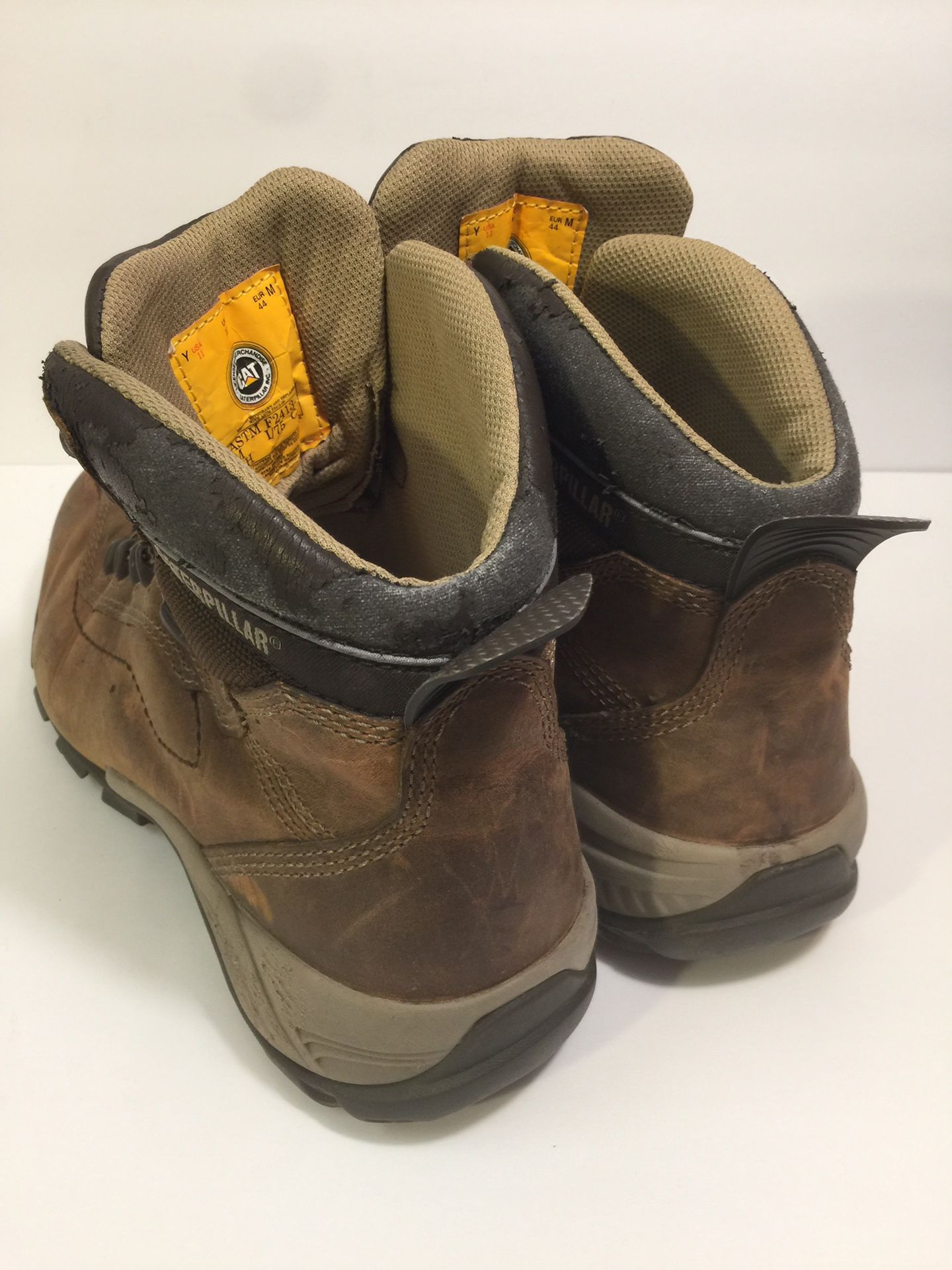 Caterpillar ASTM F2413 Steel Toe Men's Size 11 Brown Leather Work
