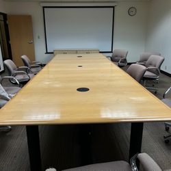 Large Office Conference Table w/ Chairs – Must Go ASAP