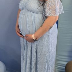Blue Maternity Dress