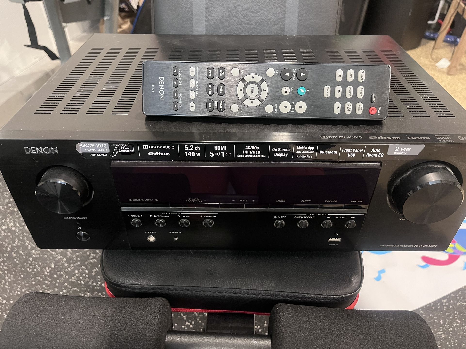 Denon receiver AVR-S540BT