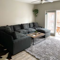 3 piece charcoal sectional 