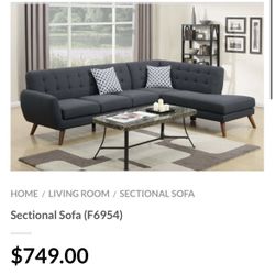 Gray Sectional Sofa 