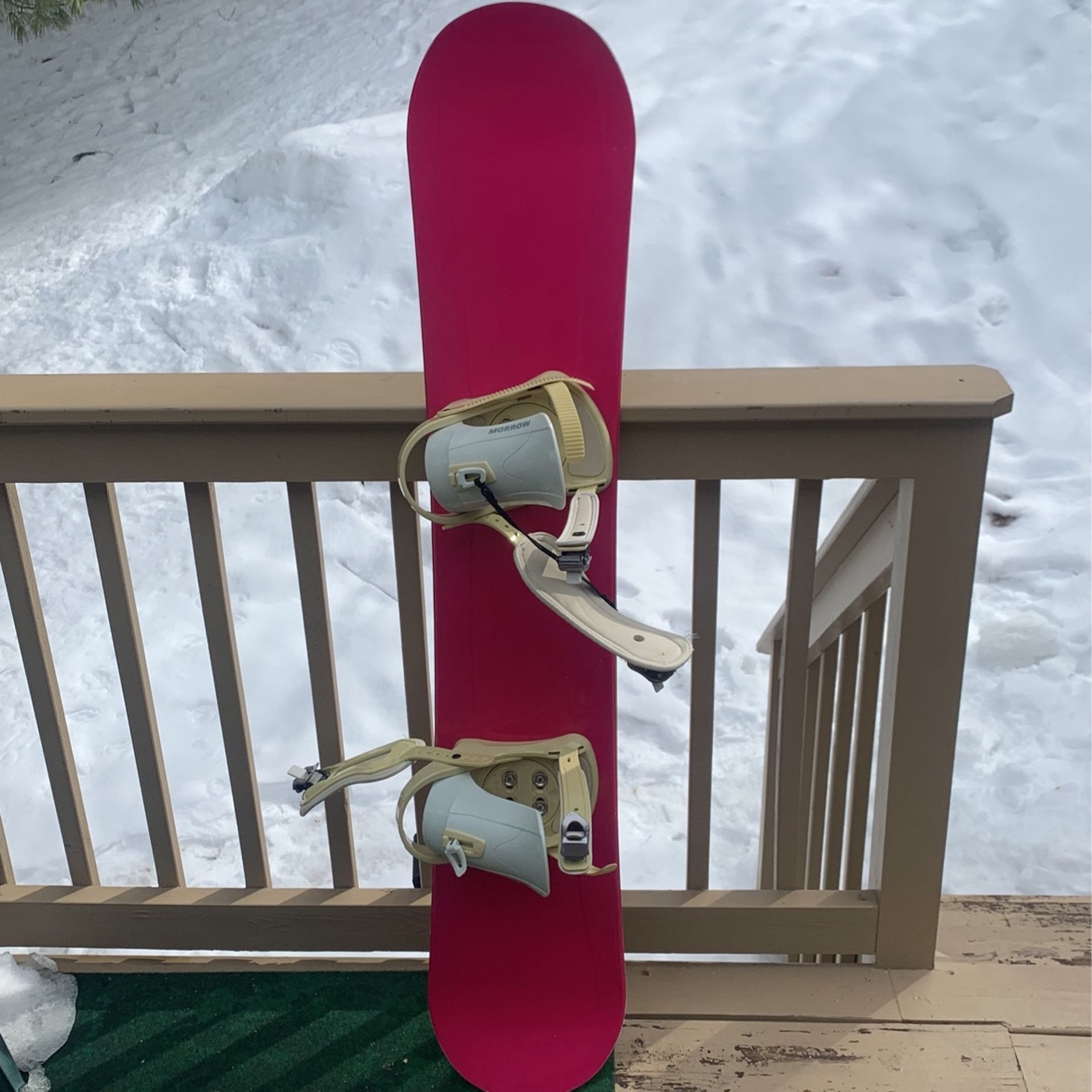 Woman’s Chapstick Promotional Snowboard With Morrow Bindings