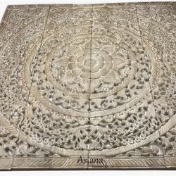 5 Panel Wall Art Asian Intricate Wood