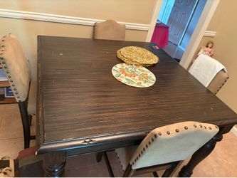 Table including chairs