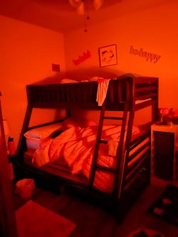 Cherry wood bunk bed
