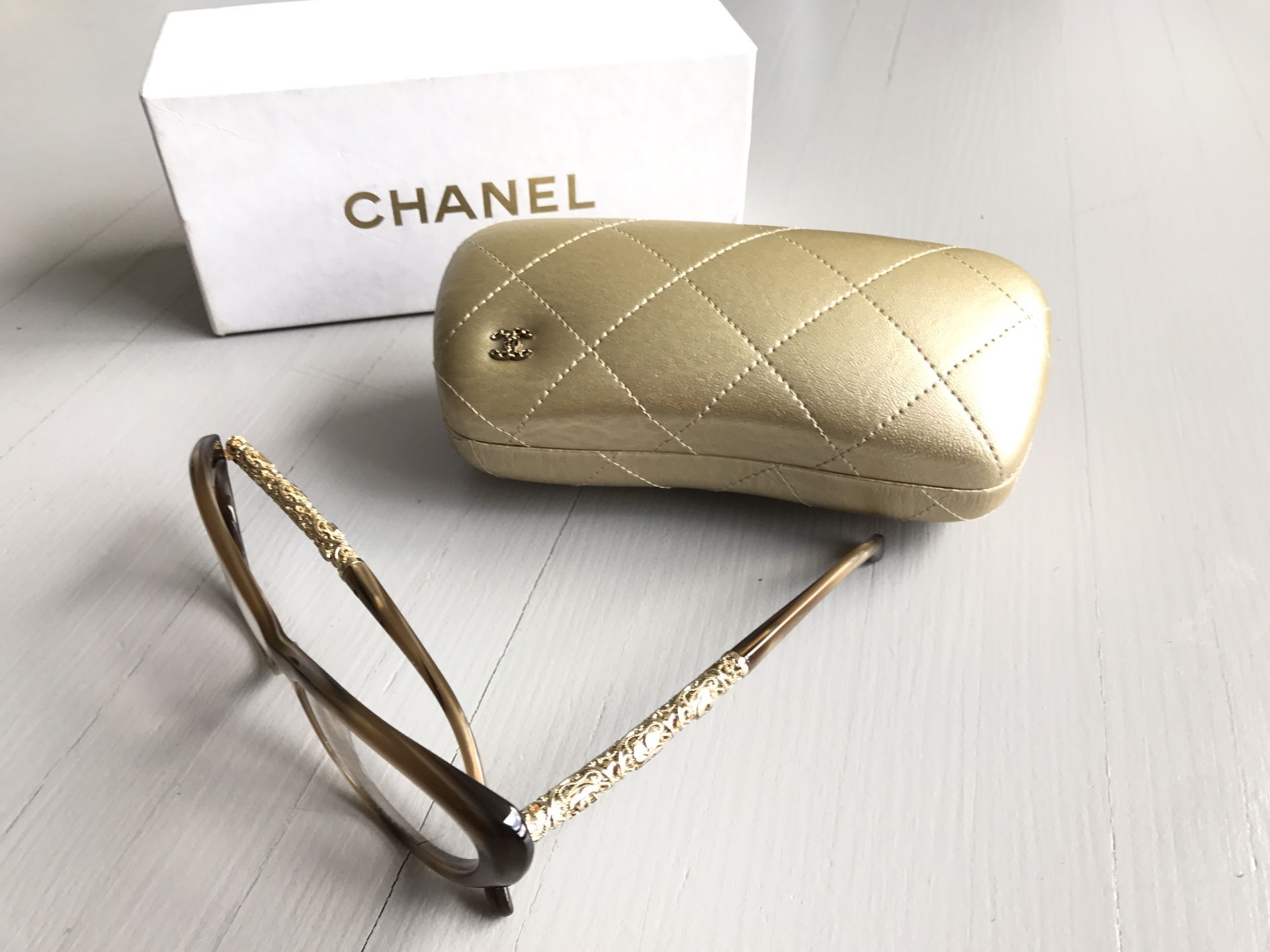 NEW CoCo Chanel Bijou Eyeglasses w/ Gold Filigree 3270 c.1101 for