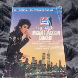 Vintage Michael Jackson private concert  official souvenir program