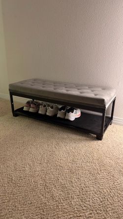 Storage Bench with Shoe Rack