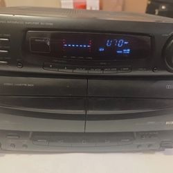 Panasonic Stereo Integrated Amplifier SU-CH90 Dual Cassette Deck Tested Great