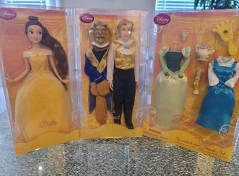 Beauty and the beast doll set