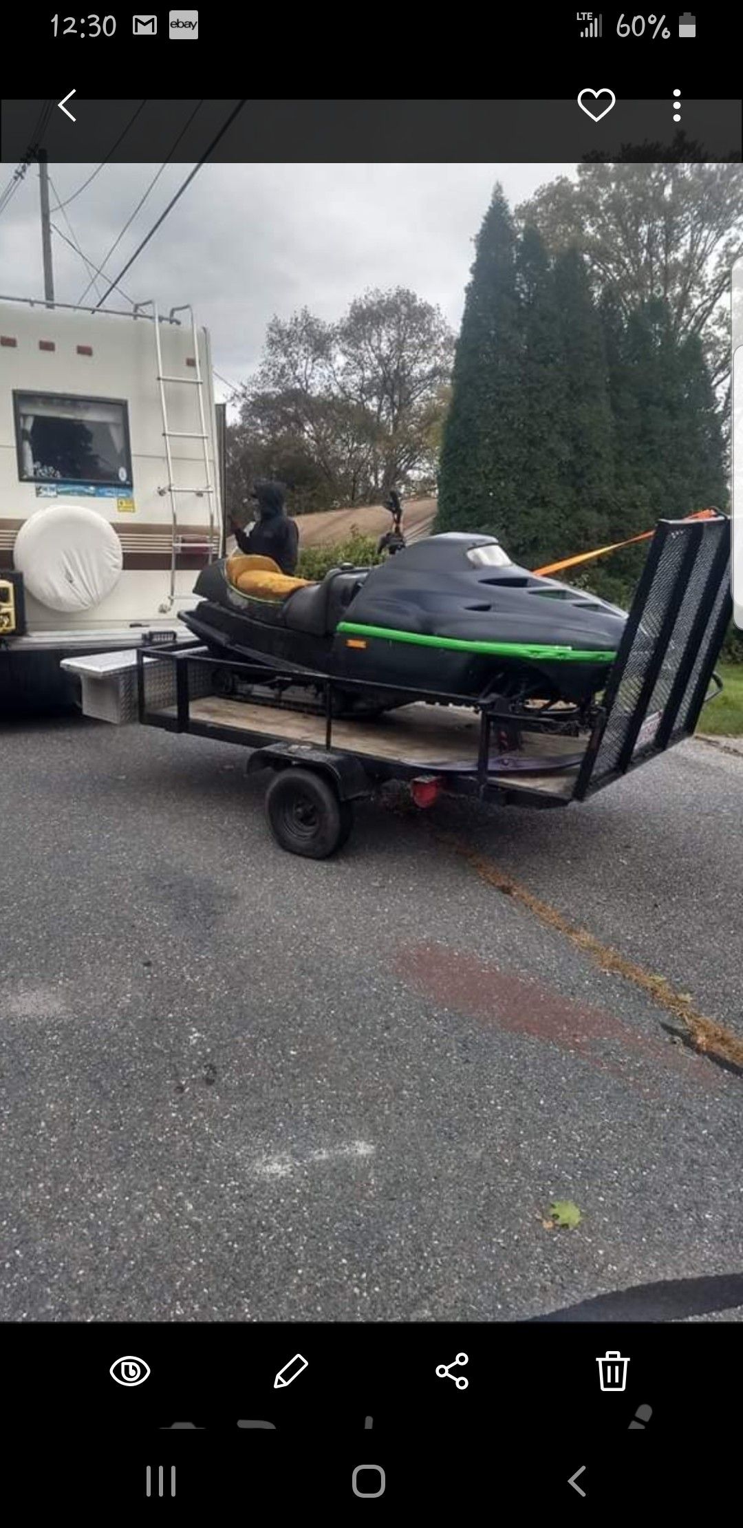 4x6 trailer tilt and has a gate perfect little toy hauler