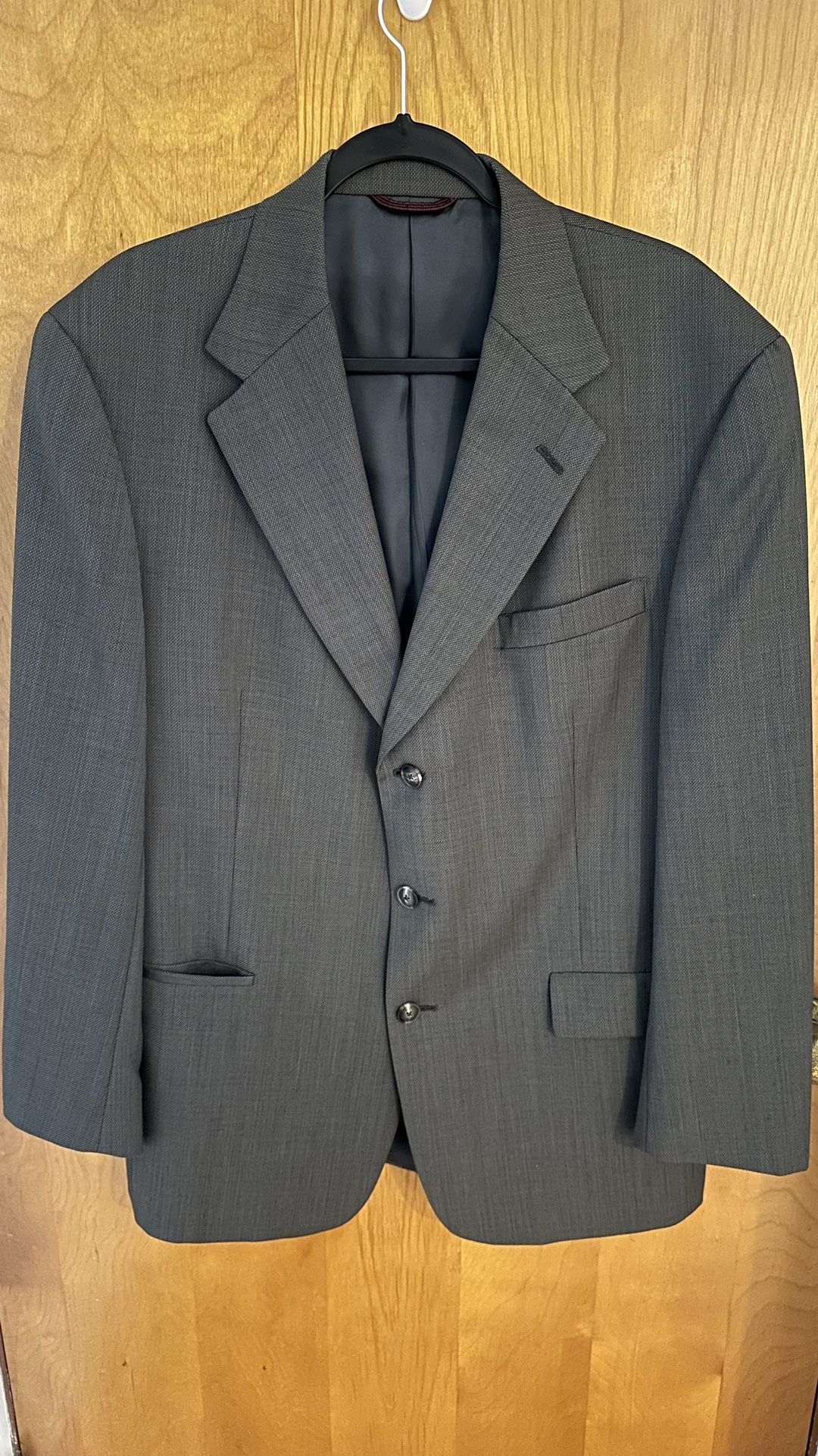 Men’s Hart Schaffner Marx Wool Blazer – Size 42R – Charcoal Gray
