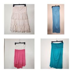 Lot/Bundle of 4 Medium Sized Fun Colorful Dresses