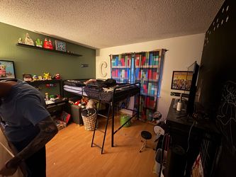 Full Size Metal Loft Bed Frame