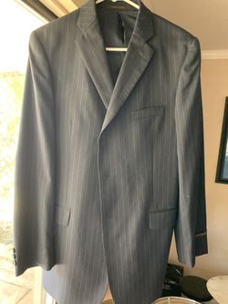 Navy Pin Stripe Suit Coat youth Size 20 Joseph Abboud Brand 