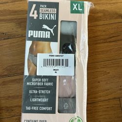 NWT Puma women seamless bikini 4 pack Size XL