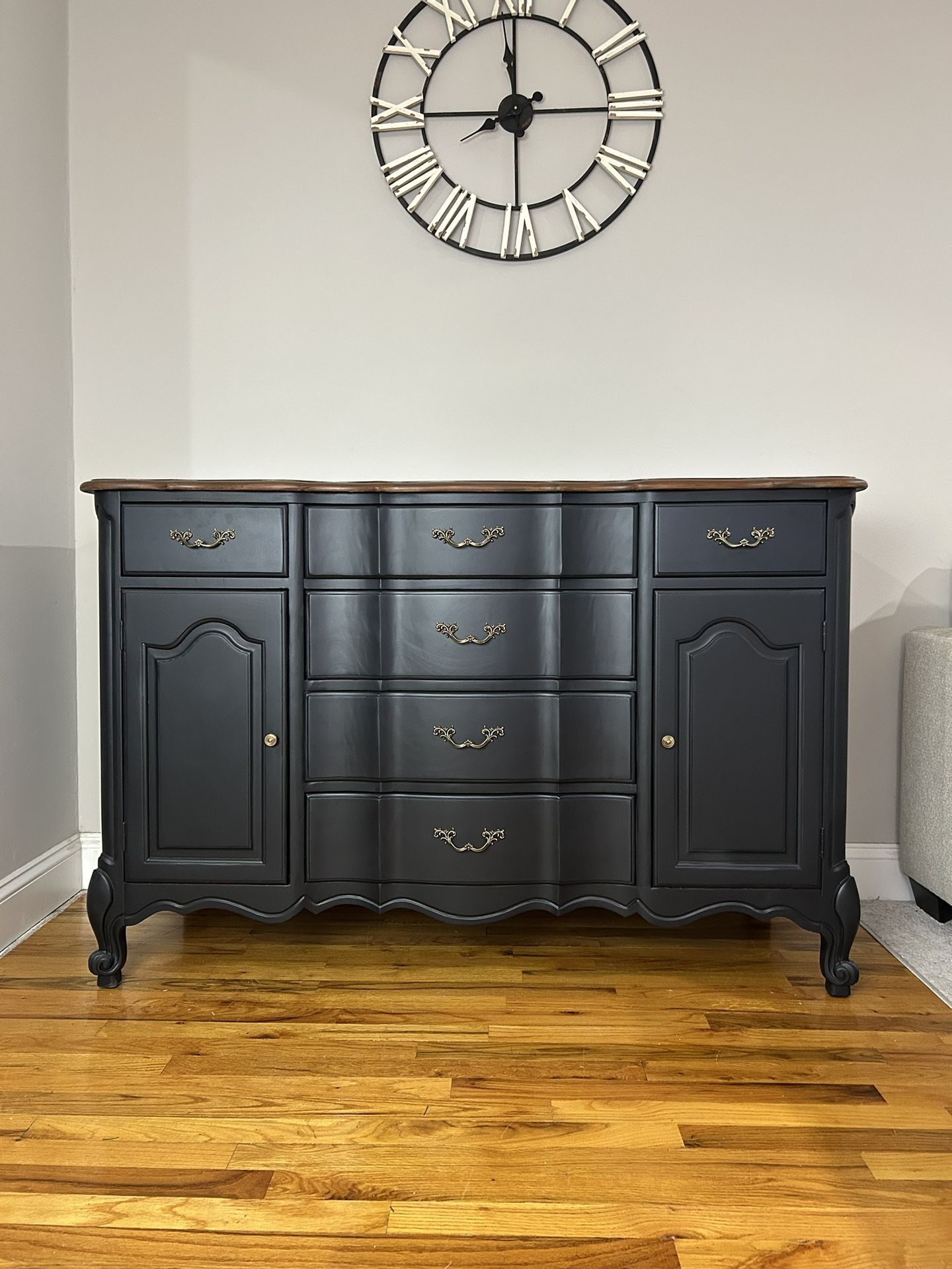 Black Wood Buffet Sideboard / Dresser