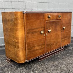 Vintage Antique Art Deco Sideboard Cabinet Credenza Buffet 