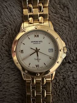 Raymond Weil 28 mm, gold-tone unisex quartz watch
