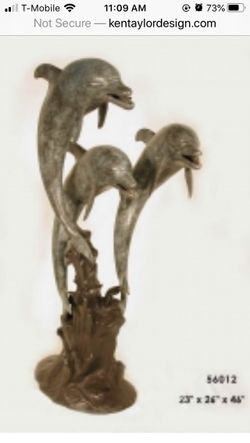 Bronze - Three Dolphins Fountain