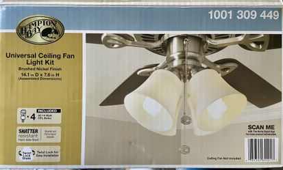 Universal Ceiling Fan Light Kit