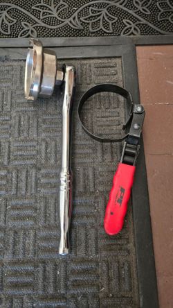 3/8 ratchet with oil filter removal attachment and tool