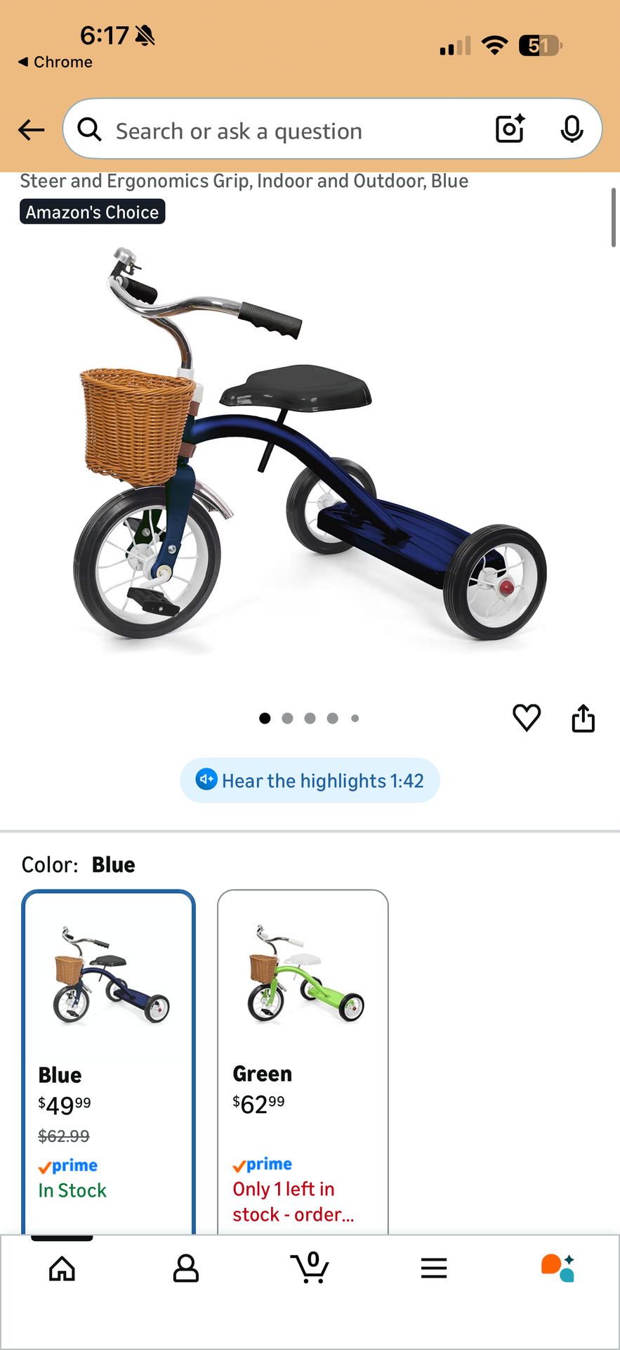 Kids tricycle