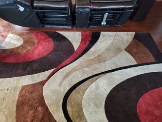 9.2 X 12.5 FT Red Brown Rug