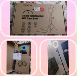 Viewow 8-Inch Selfie Ring Light with Tripod Stand