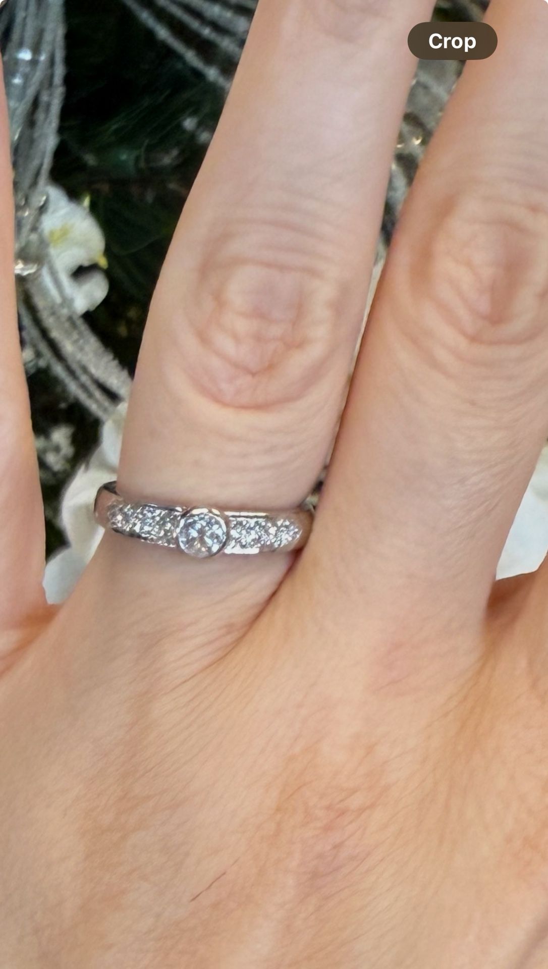 Platinum Ring With Natural Diamonds