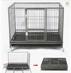 43" foldable dog crate
