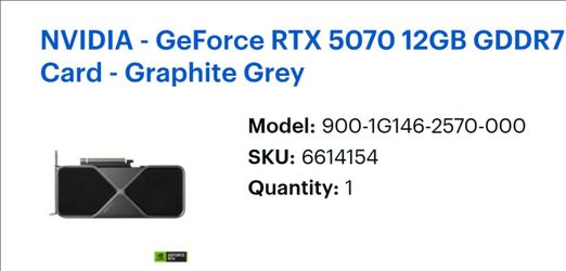 NVIDIA - GeForce RTX 5070 12GB GDDR7 Founders Edition Graphics Card - Graphite Grey