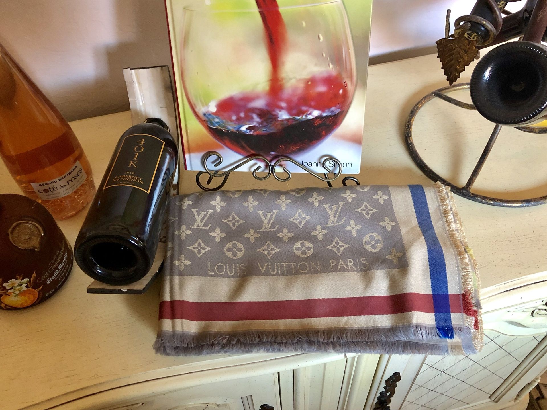 LV Monogram Scarf / LV shawl, LV headscarf, LV Wrap, cashmere and silk scarf -FOR YOUR VALENTINES $120 THIS WEEK ONLY