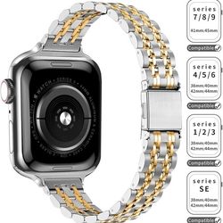 MioHHR Slim Metal Band | Compatible with Apple Watch Band SE 7-6-5-4-3-2-1