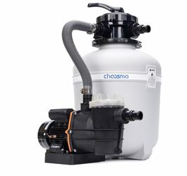 16 Inch Sand Filter Pump System for Above Ground Pools up to 16,000 Gal, 3/4 HP Pool Pump & Sand Filter Combo, 3120 GPH Max Flow, 6-Way Multi-Port Val