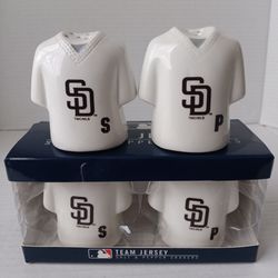 San Diego Padres Team Jersey Ceramic Salt And Pepper Shakers Set