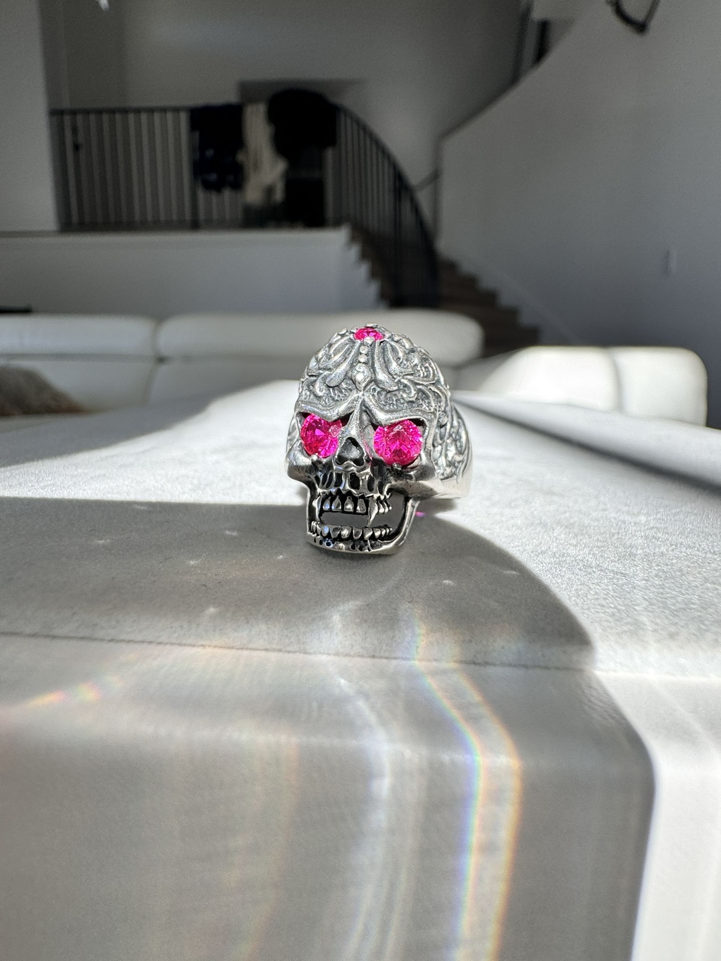 Ruby Sterling Silver Ring 