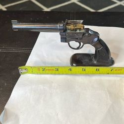 VINTAGE BRAS TOY GUN LIGHTER, VERY NICE PIECE